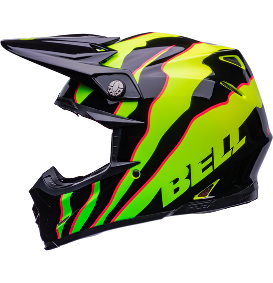 Bell MOTO-9S FLEX Claw Gloss Black/Green Image