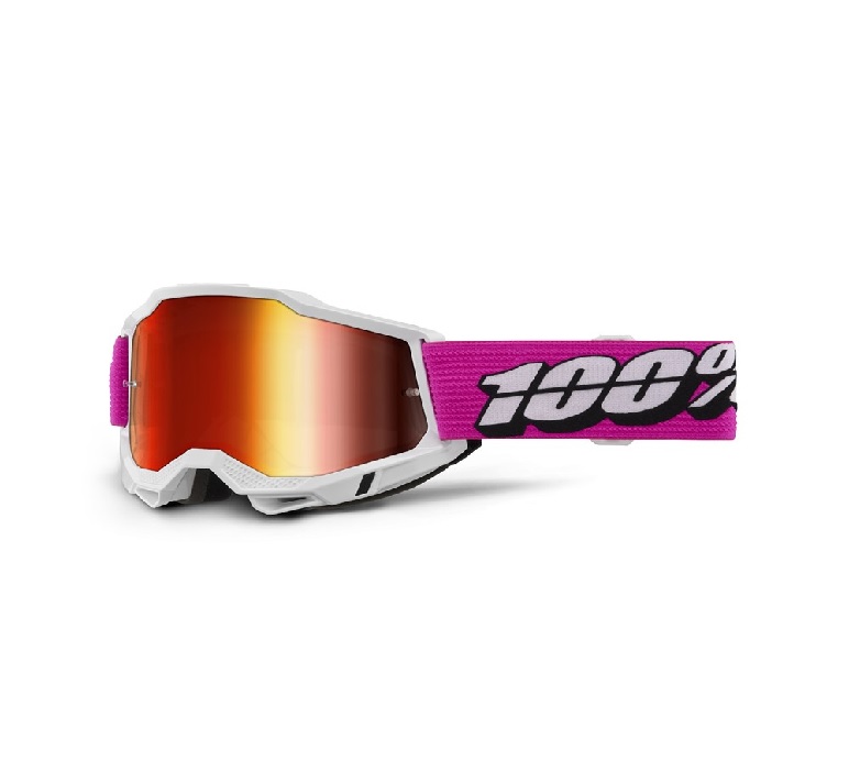 100% Goggle Accuri 2 Roy Pink Mirror Red Lens Image