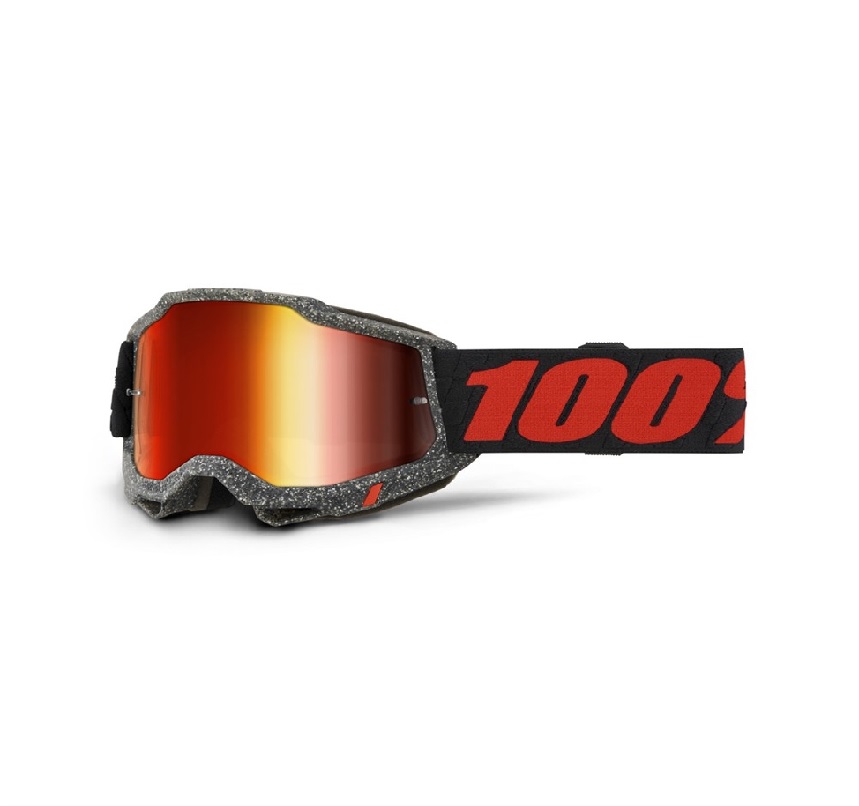 100% Goggle Accuri 2 Huaraki Black Mirror Red Lens Image